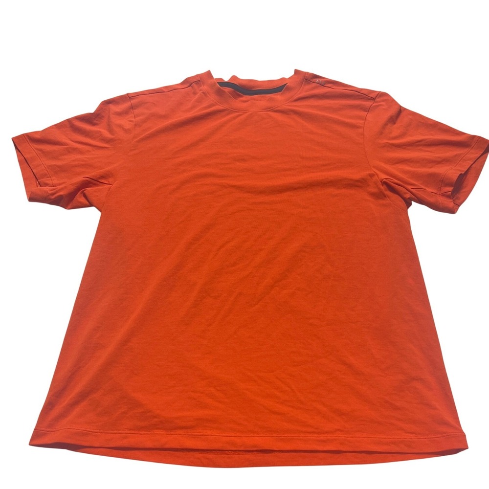 Lululemon Mens Orange Short Sleeve Performance T-Shirt  See Measurements for Sz